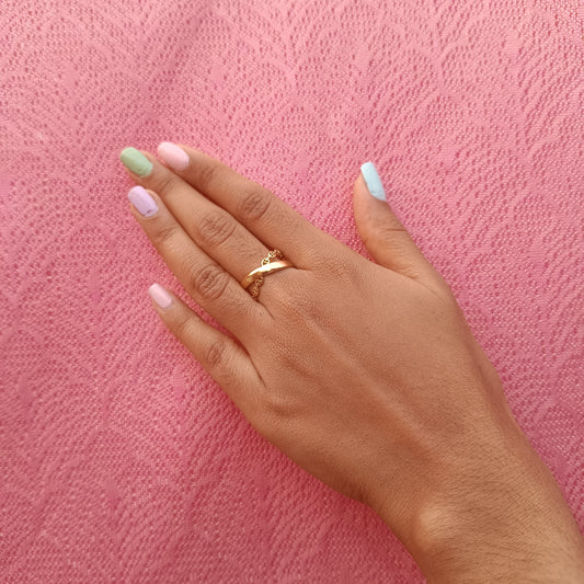 Stacked V shaped Ring