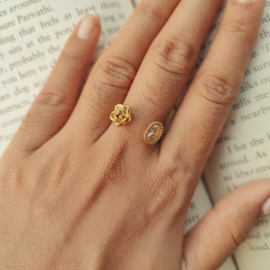 Golden Blossom Duo Ring