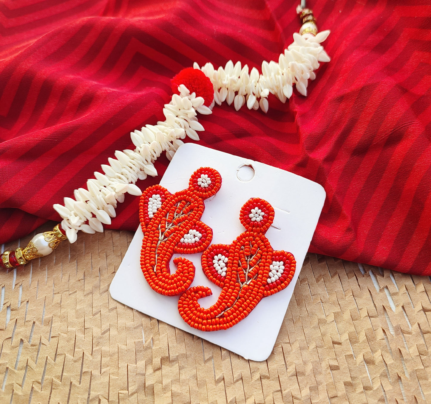 Beaded Bappa Earring