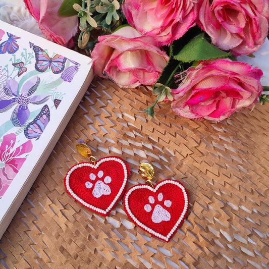 Paweffect Love Embrodered Earring