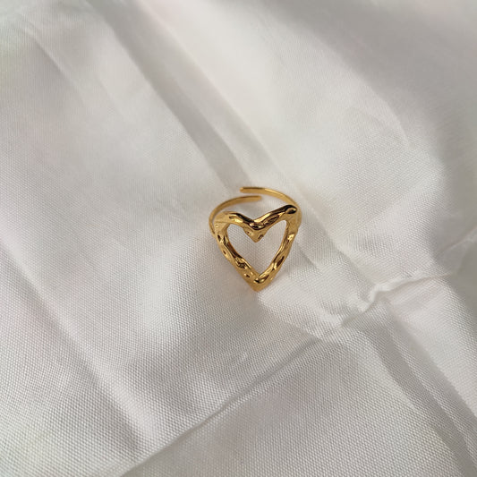Weavy Heart Adjustable Ring