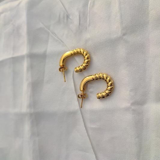 Twisted Rope Hoop Earring