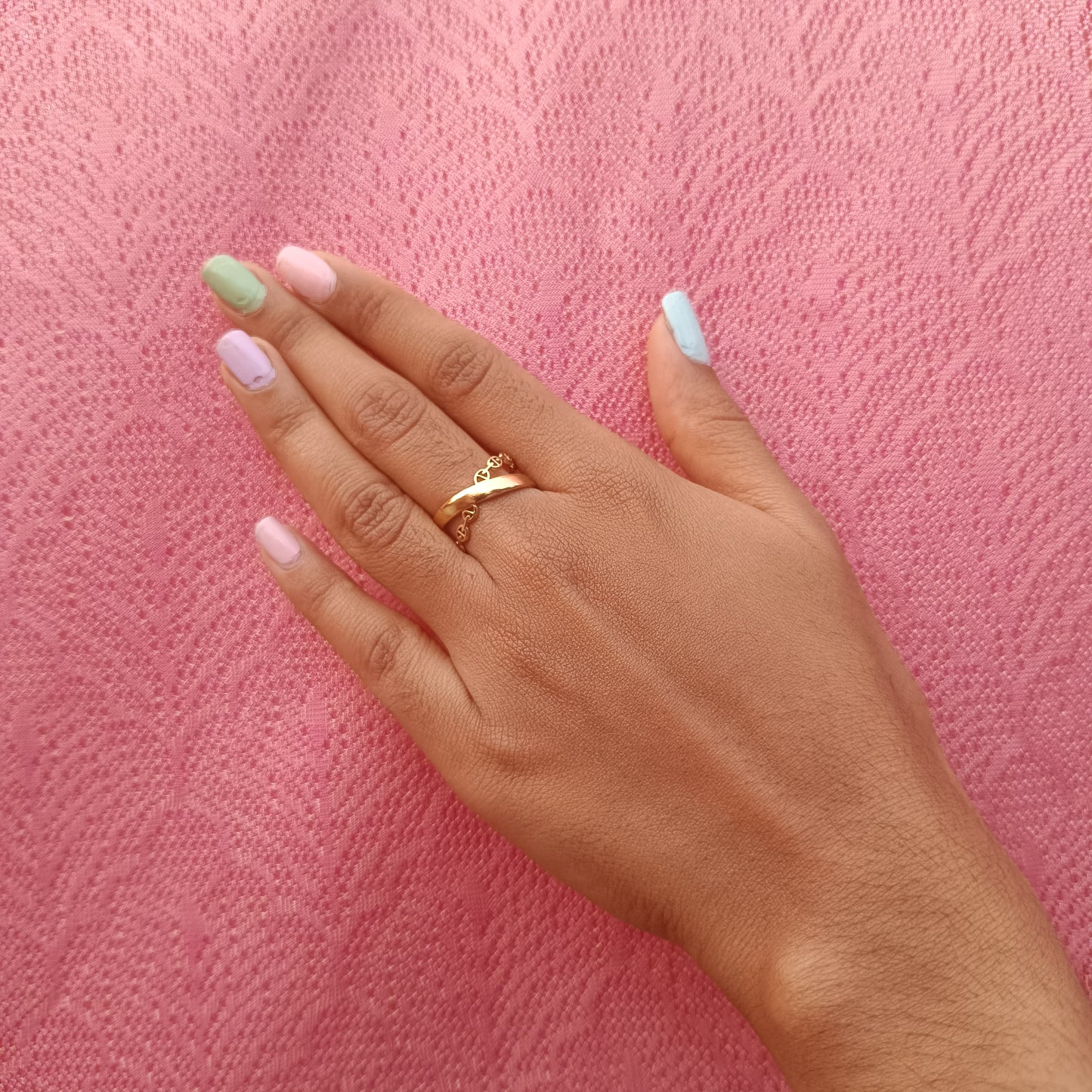 Stacked V shaped Ring