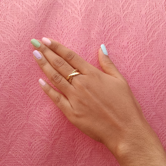 Stacked V shaped Ring