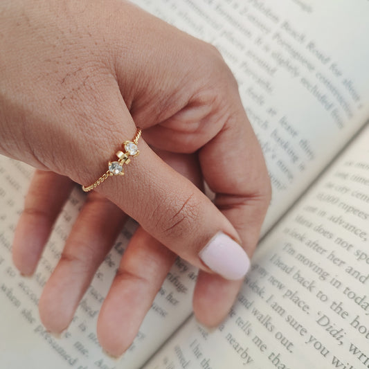 Crystal Bead  Ring