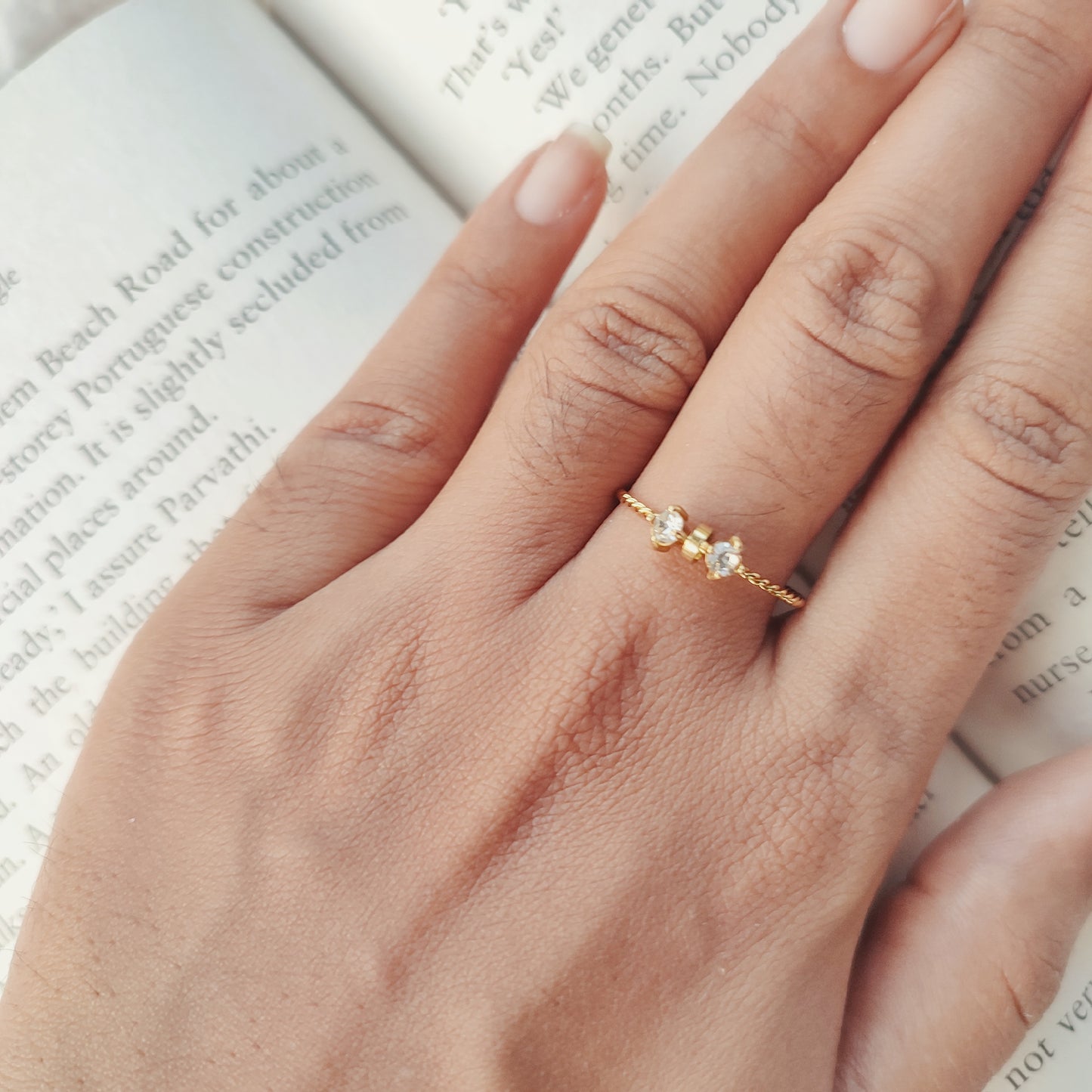 Crystal Bead  Ring