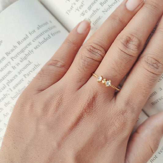 Crystal Bead  Ring