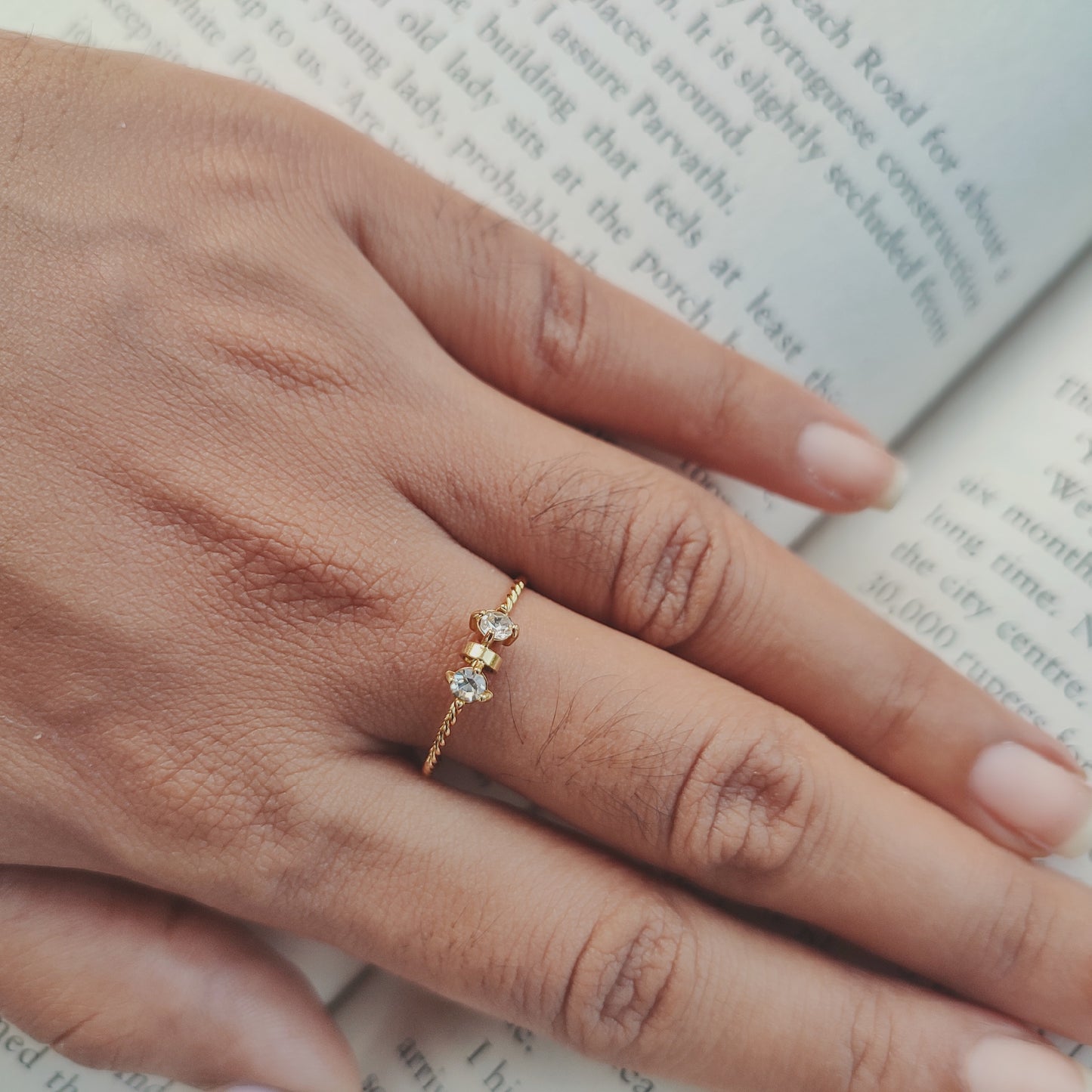 Crystal Bead  Ring