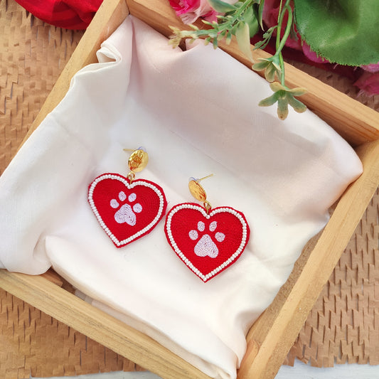 Paweffect Love Embrodered Earring