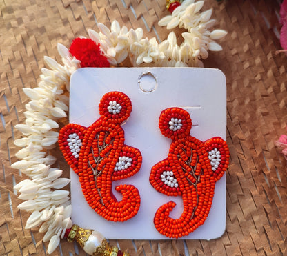 Beaded Bappa  Earring