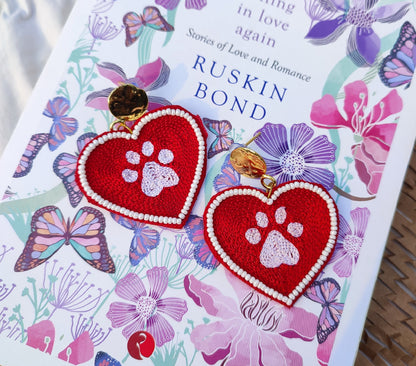 Paweffect Love Embrodered Earring