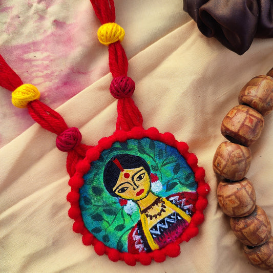 Vanika Traditional Handmade - Handpainted Necklace Set With Earrings