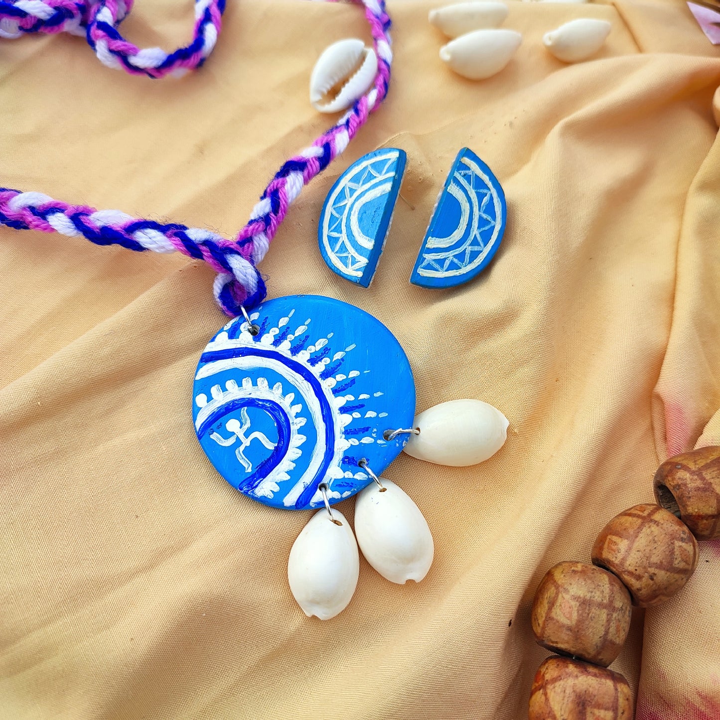 "Meenmridula" Reversible  Necklace Set