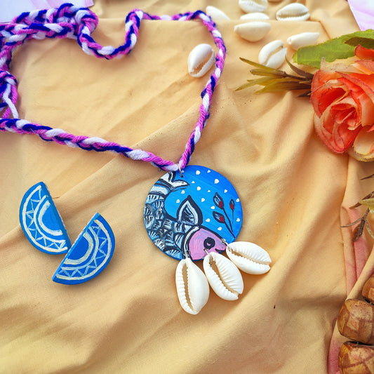 "Meenmridula" Reversible  Necklace Set