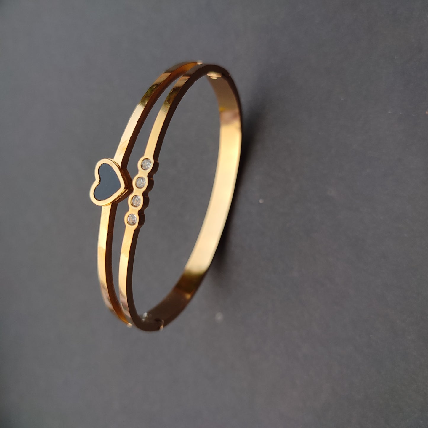 Midnight Heart  Bangle