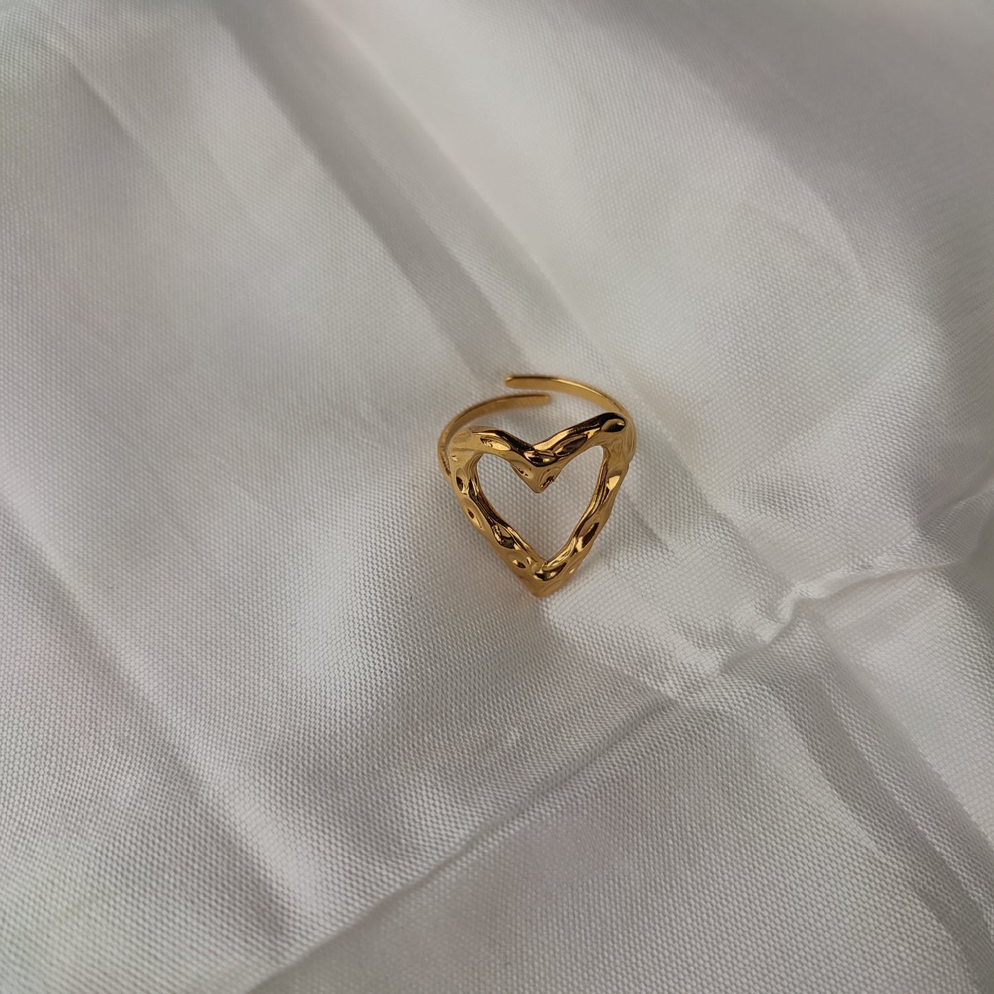 Weavy Heart Adjustable Ring