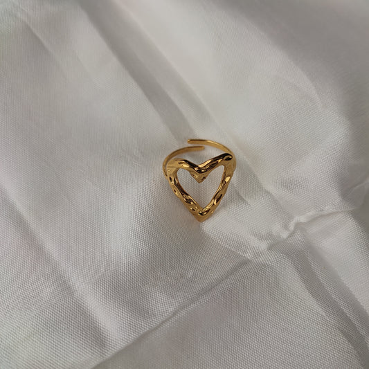 Weavy Heart Adjustable Ring