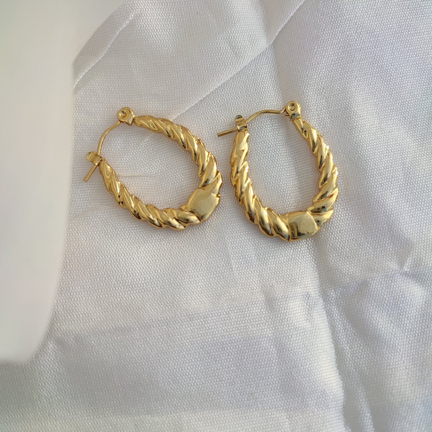 Classic Braided Oval Hoop Earring