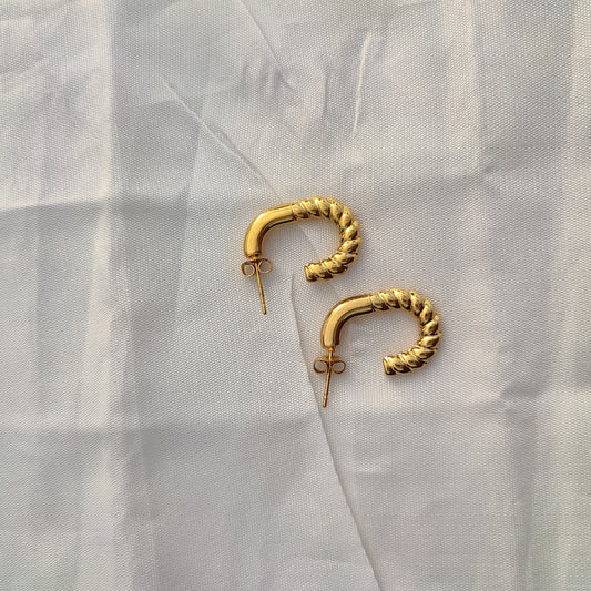Twisted Rope Hoop Earring